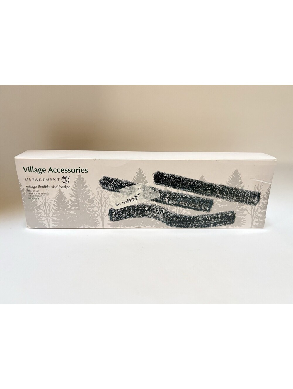 Dept 56 | NEW Set of 3 Flexible Sisal Hedge #52662 Snow Village Accessories